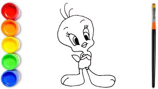 How to draw Tweety Bird [upl. by Llednew]