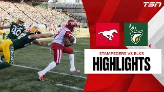 CFL HIGHLIGHTS WEEK 14 Elks vs Stampeders [upl. by Nnyltiak]