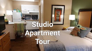 Studio Apartment Tour  Extended Stay America Hotel [upl. by Marcelline]