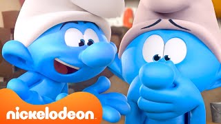 Smurfs Saying Smurf for 48 MINUTES STRAIGHT 🔵  Nicktoons [upl. by Aleafar]