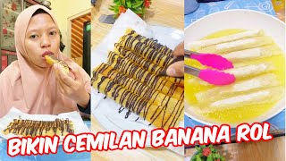 Bikin cemilan banana rol rasanya renyah diluar lembut didalam [upl. by Lohse475]