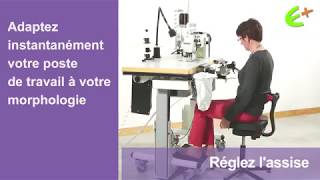 ERGONOMIE ET COUTURE INDUSTRIELLE ADAPTEZ VOTRE POSTE DE TRAVAIL ET VOTRE MORPHOLOGIE [upl. by Ecirtal]