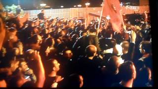 Albanian soccer team arrived in Tirana airport from Belgrade [upl. by Enyar149]