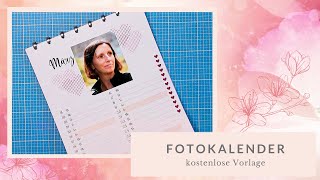 DIY Fotokalender 2022  Geschenkidee  Wandkalender kostenloser Download Freebie [upl. by Atnahc]