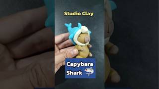 Capybara Shark 🦈 with clayart capybara clay shorts [upl. by Nahrut]