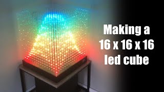 How to make a 16x16x16 LED CUBE at home with Arduino platform [upl. by Ynohtnakram218]