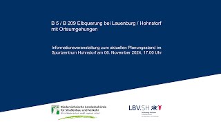 Elbquerung Lauenburg Öffentlichkeitstermin 6 November 2024 [upl. by Jennifer875]