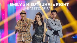 EMILY x HIEUTHUHAI x RIGHT  Mượn Rượu Tỏ Tình Live at King of Rap 2020 [upl. by Anemij111]