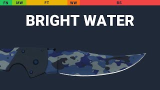 Falchion Knife Bright Water  Skin Float And Wear Preview [upl. by Dronski]