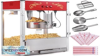 Popcorn Popper Machine Countertop Popcorn Maker 1615W 16 Oz Red Review [upl. by Belldame]