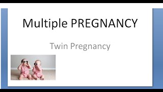 Obstetrics 255 a Multiple Pregnancy Hellins rule Types of Twin DiZygotic MonoZygotic Identical [upl. by Arej72]