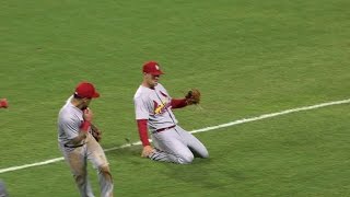 STLSF Piscotty makes the grab in foul territory [upl. by Pontius]