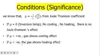 Joule Thomson CoefficientsThermodynamicsCHEM201 [upl. by Nolham334]