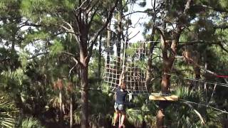 Brevard Zoo TreeTop Trek Zip Line Thrilling Adventure quotCautionquot [upl. by Refinney]