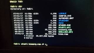 How flash bios using Efi Shell AMI [upl. by Ocsirf]