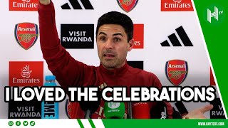 Celebration police I LOVE IT  Mikel Arteta responds to Arsenal over celebrating claims [upl. by Tiebout]