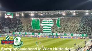 SK Rapid Wien vs Shamrock Rovers  Choreos Europapokal Atmosphäre amp Remis wird wie Sieg bejubelt [upl. by Yeslehc]