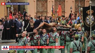 🇪🇸 Holy Easter Week 2024  Landing of The Legion at Malaga Port  Maundy Thursday March 28 2024 [upl. by Tiphane818]