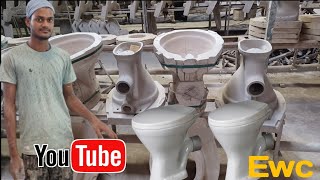 How make western toilet in IndianToilet Factory how make western toilet EWC [upl. by Kcirredal982]