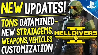 NEW Helldivers 2 Updates HUGE New STRATAGEMS Weapons amp Vehicles Datamined Steam Reception  More [upl. by Gowon123]