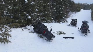 Man dead after 3 snowmobiles crash in Aroostook County [upl. by Willin709]