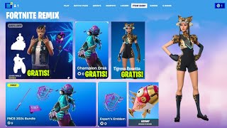 RECLAMA los PACKS GRATIS por 000 EUROS para TODOS en FORTNITE REMIX 3 SKINS MOCHILAS PICO [upl. by Fleda]