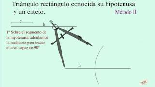 Triángulo rectángulo conocida su hipotenusa y un catetoavi [upl. by Drarreg]