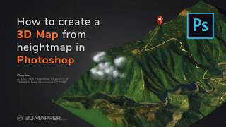 How to create 3D Map from heightmap and texture in Photoshop and ATLAS plugin [upl. by Bibbye]