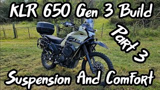 KLR650 Gen 3 Build  Suspension And Comfort [upl. by Noman]