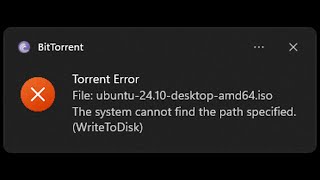 🔀 Torrent write to disk WriteToDisk error  easy fix [upl. by Eintirb]