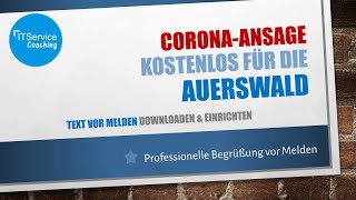 Auerswald  kostenlose CoronaAnsage einbauen Text Vor Melden [upl. by Nodarse770]