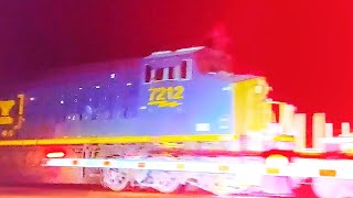 11PM CSX I128  46MPH in Hoopeston IL 102624 [upl. by Jewell]