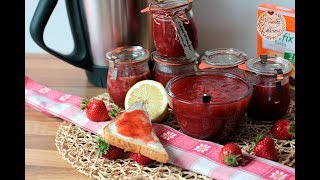 ErdbeerRhabarberMarmelade  Blitzschnell im Thermomix [upl. by Ariela]