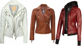 Trending winter leather jacket designs 2024leather jacket collection 2024 [upl. by Ahseryt]