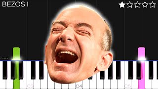 Bo Burnham  Bezos I  EASY Piano Tutorial [upl. by Maisey694]