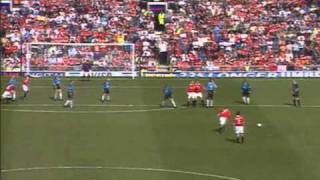 Beckham Free kick vs Aston Villa [upl. by Cherye217]