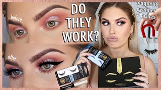 magnetic eyelashes amp eyeliner review ⚡ DOES IT WORK debatable [upl. by Oliy]