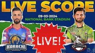 PSL 9 Live  Lahore Qalandars vs Karachi kings match live  LQ vs KK 2024 [upl. by Iliam340]