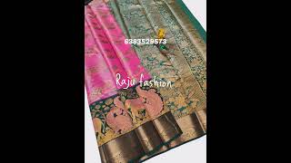 🌀Dharmavaram semi silk wedding sarees ✨Rs2900 only WhatsApp booking 6383529573shorts sarees [upl. by Mrots]