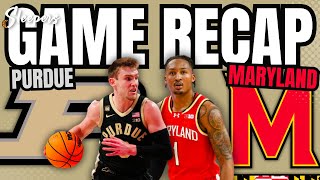 Purdue vs Maryland Game Recap [upl. by Ainaj]