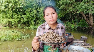 Rice sauce fresh fish vegetables by local womencooking food chefdelicious recipe [upl. by Ragan]