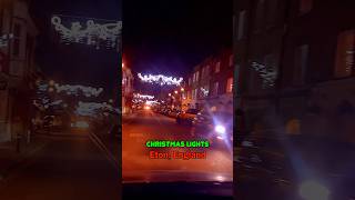 Christmas Lights of historical town of Eton in England  Driving through the town [upl. by Onibla]