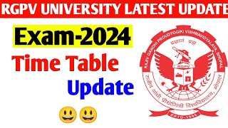 rgpv news today  BtechBpharma Exam 2024 Time Table Update 😃 rgpv 3rd sem exam 2023 kab hoge [upl. by Curson]