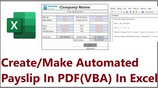 How To Create Automated Payslip Generator In PDF In Excel Easy Tutorial [upl. by Bayly]