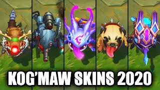 All KogMaw Skins Spotlight 2020 League of Legends [upl. by Ahsekal]