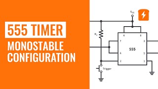 555 Timers  Monostable Multivibrator Configuration [upl. by Orlanta]