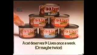 9 Lives Cat Food advert from the 1980s [upl. by Dranyl]