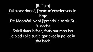 Koriass Montréal Nord paroleslyrics [upl. by Lehcim54]