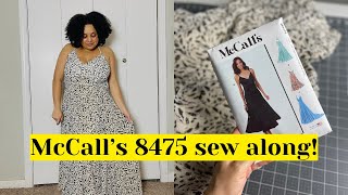 McCall’s 8475 sew along  sewing a lined dress step by step tutorial [upl. by Erme]