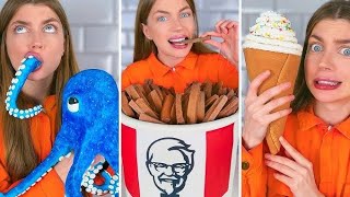 Ice Cream Chocolate Vs Real Food Challenge🍨 viral trending [upl. by Ayotahs]